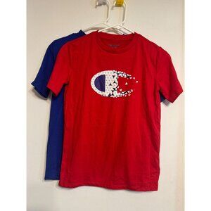 Champion Youth 2-Pack T-Shirts Red & Blue Crewneck Short Sleeve